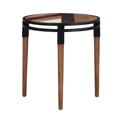 Bois et Cuir's Medley Series End Table in Multi-Tone Natural Finish