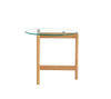 Jansen Round End Table in Glass & White Oak