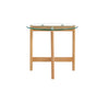 Jansen Round End Table in Glass & White Oak