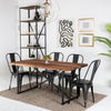 Railwood 6-Seat Dining Table in Mid-tone Brown Finish