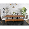 Railwood 8-Seat Dining Table in Mid-tone Brown Finish