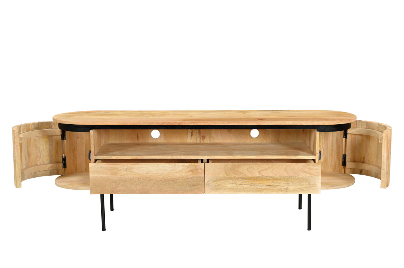 Lunas Media Unit in Mango Wood