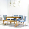 Clio 8-Seat Dining Table in Light Honey Finish