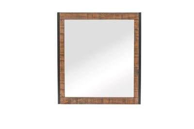 Dixon Wood-Framed Wall Mirror in Natural Finish