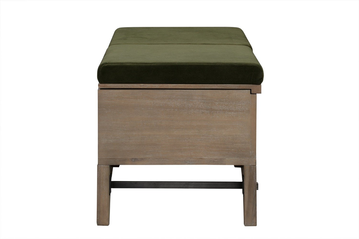 Iman Storage Bench in Green Velvet