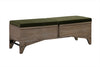 Iman Storage Bench in Green Velvet