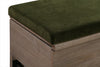 Iman Storage Bench in Green Velvet