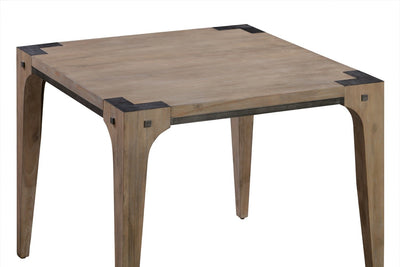 Iman Square Dining Table in Light Brown Finish