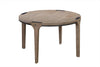 Iman Small Round Dining Table in Light Brown Finish