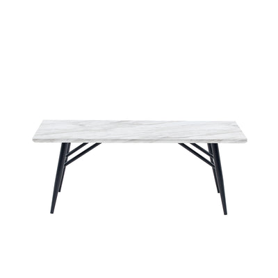 Micah Coffee Table in White Faux Marble