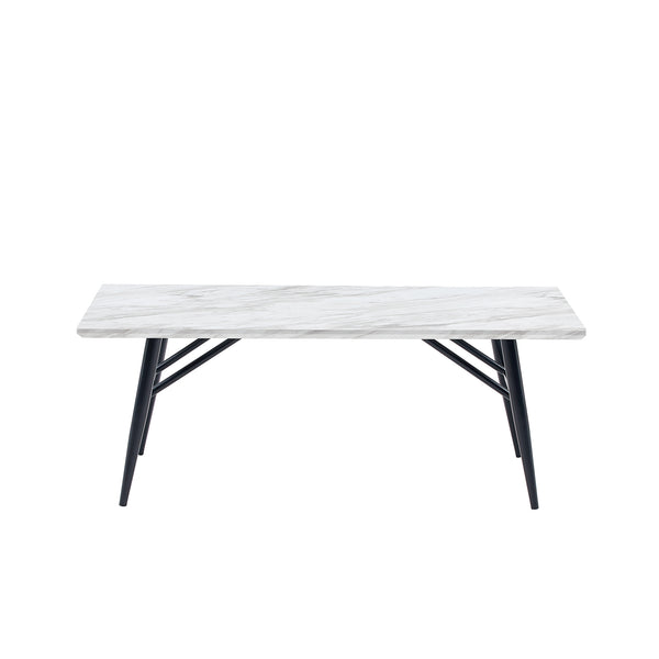 Micah Coffee Table in White Faux Marble