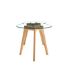 Olav Round Nesting End Tables in Glass & White Oak