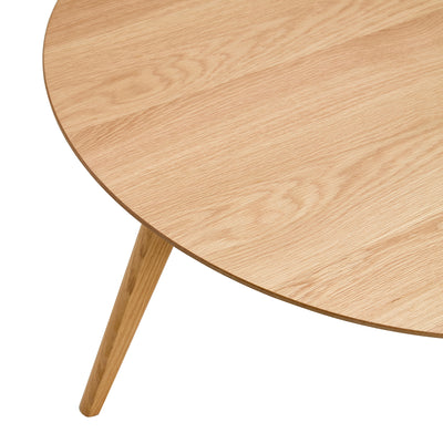 Freya Round Cocktail Table in White Oak