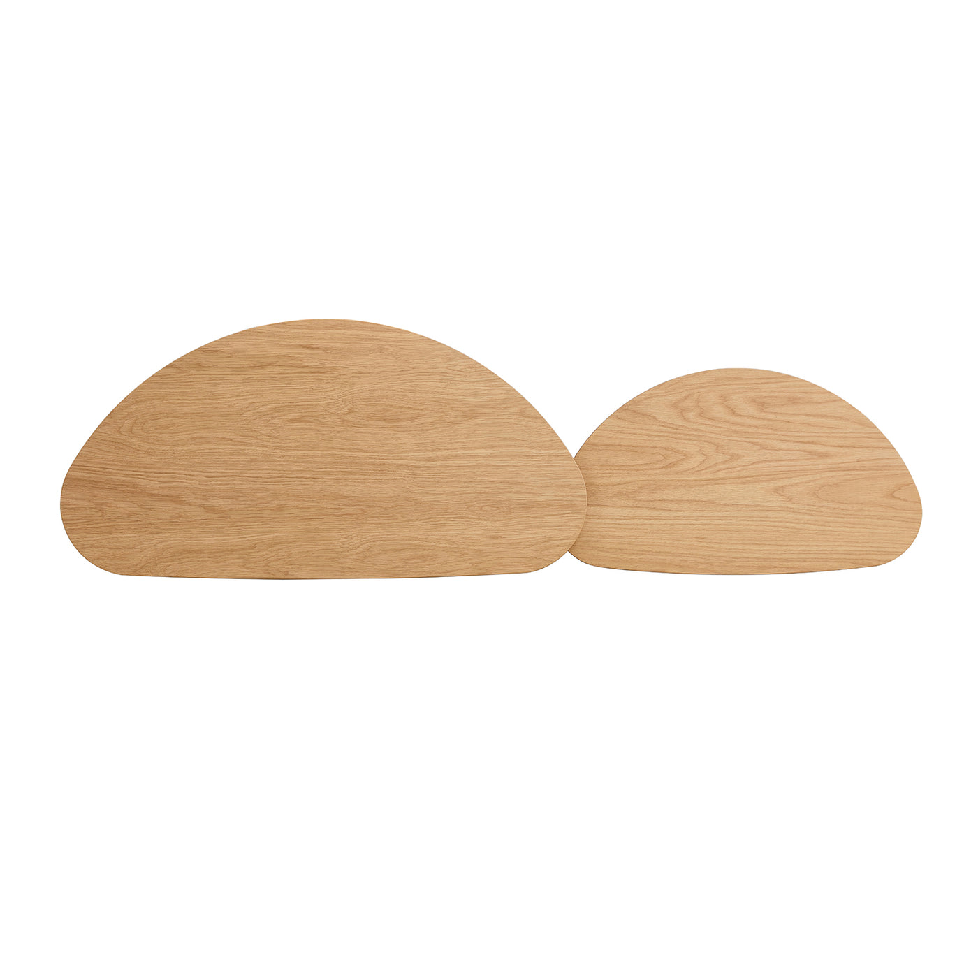 Freya Kidney-shaped Nesting Cocktail Tables in White Oak