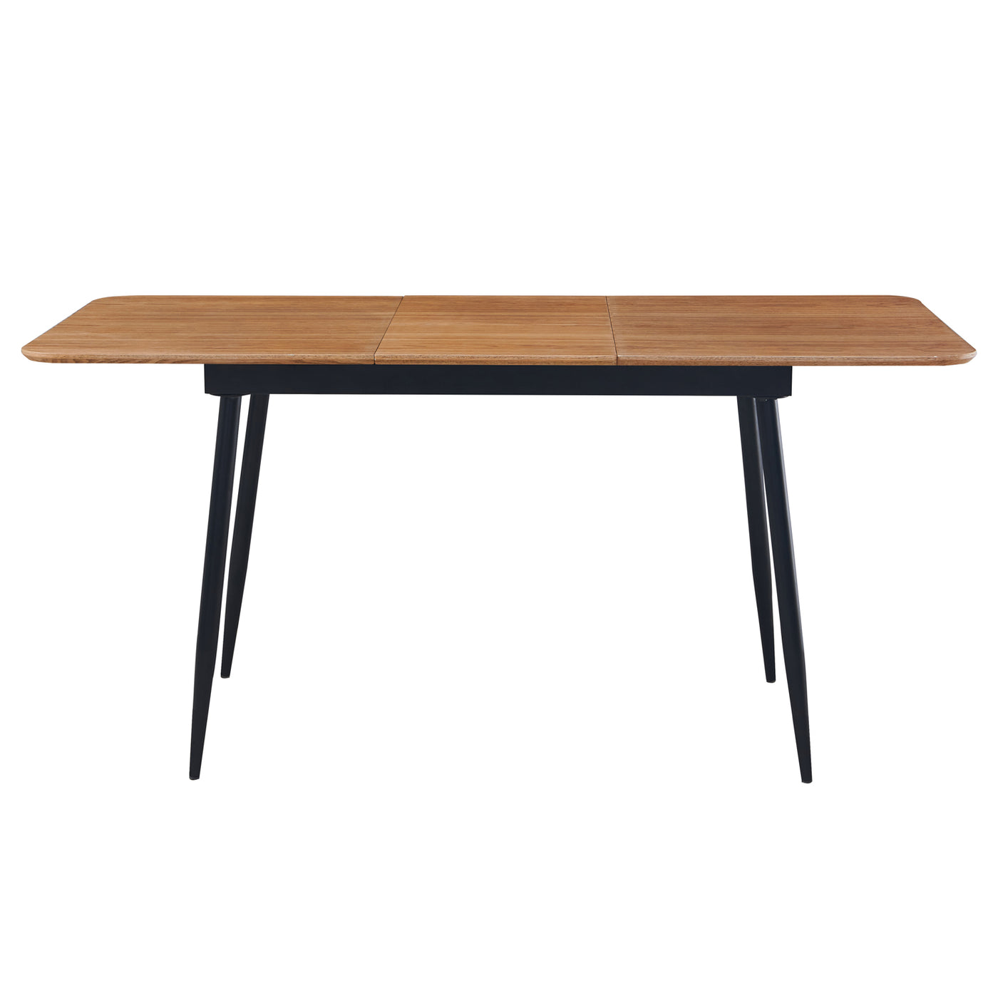 Magnus Extendable Dining Table in Wood Veneer & Metal Legs