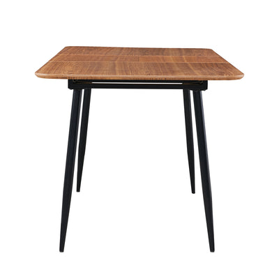 Magnus Extendable Dining Table in Wood Veneer & Metal Legs