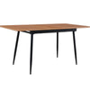 Magnus Extendable Dining Table in Wood Veneer & Metal Legs