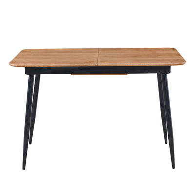 Magnus Extendable Dining Table in Wood Veneer & Metal Legs