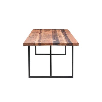 Railwood 8-Seat Dining Table in Mid-tone Brown Finish