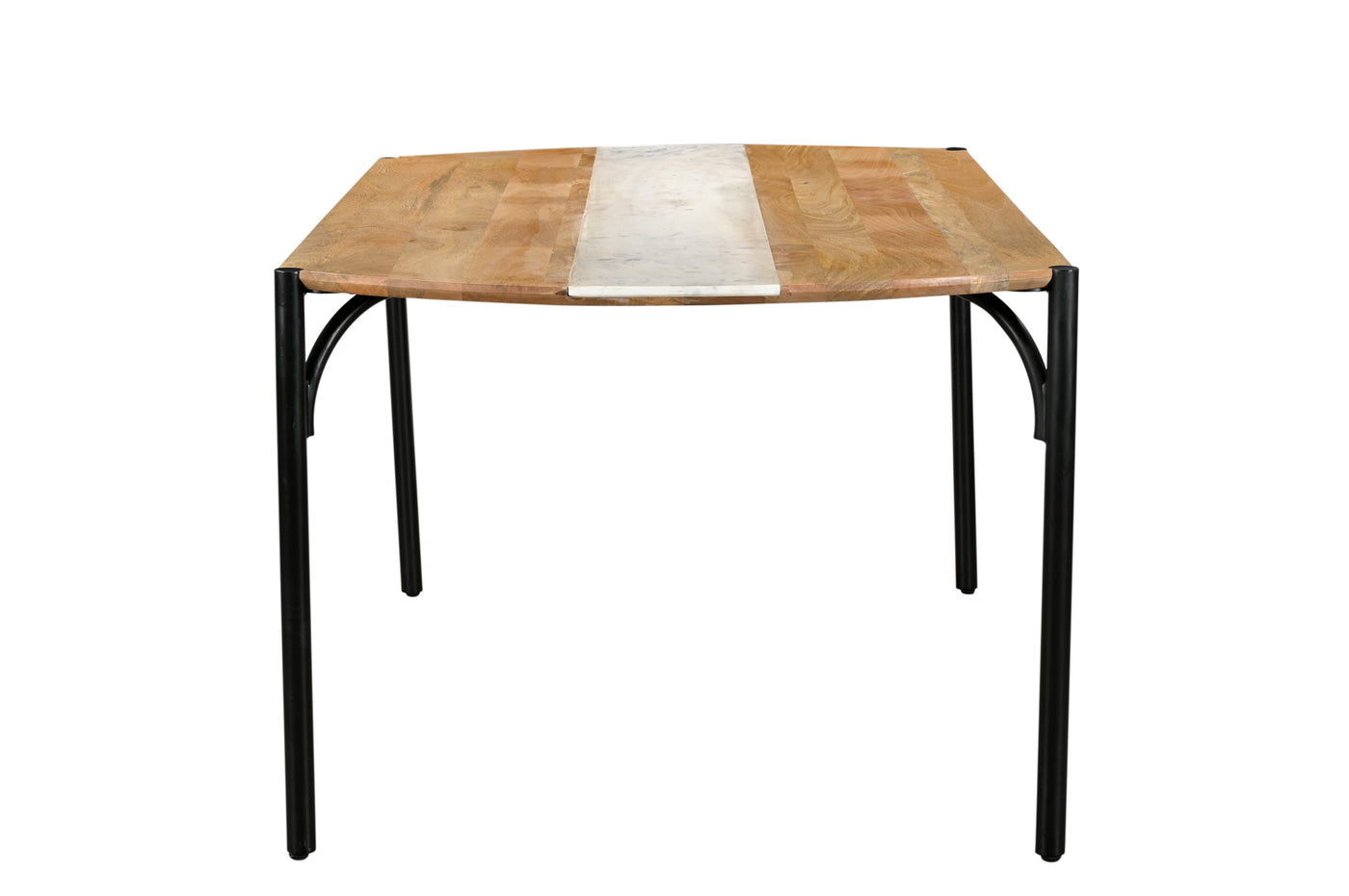 Lunas Dining Table in Mango Wood & White Marble