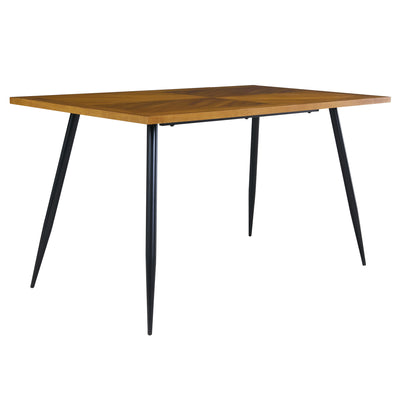 Arlo Dining Table in Wood Veneer & Metal Legs