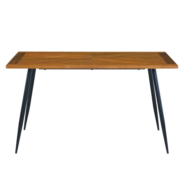 Arlo Dining Table in Wood Veneer & Metal Legs