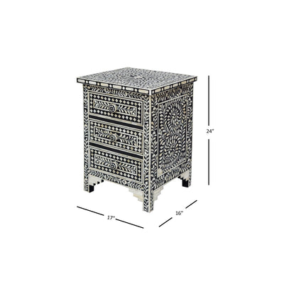 Aida 3-Drawer Nightstand