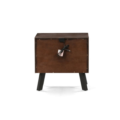 Paris 2-Drawer Nightstand in Espresso Finish