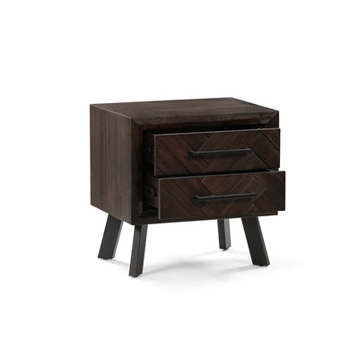 Paris 2-Drawer Nightstand in Espresso Finish