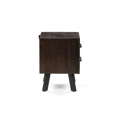 Paris 2-Drawer Nightstand in Espresso Finish