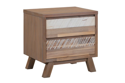 Habana Nightstand White Washed Finish