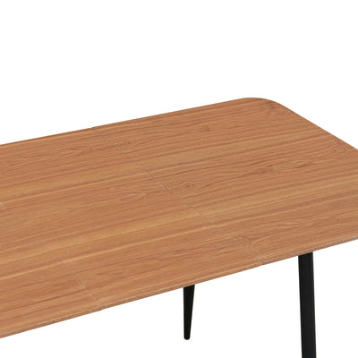 Magnus Extendable Dining Table in Wood Veneer & Metal Legs